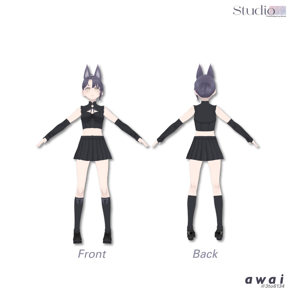 【VRoid衣装テクスチャ】Chinois-Core【#awai_Studio134】