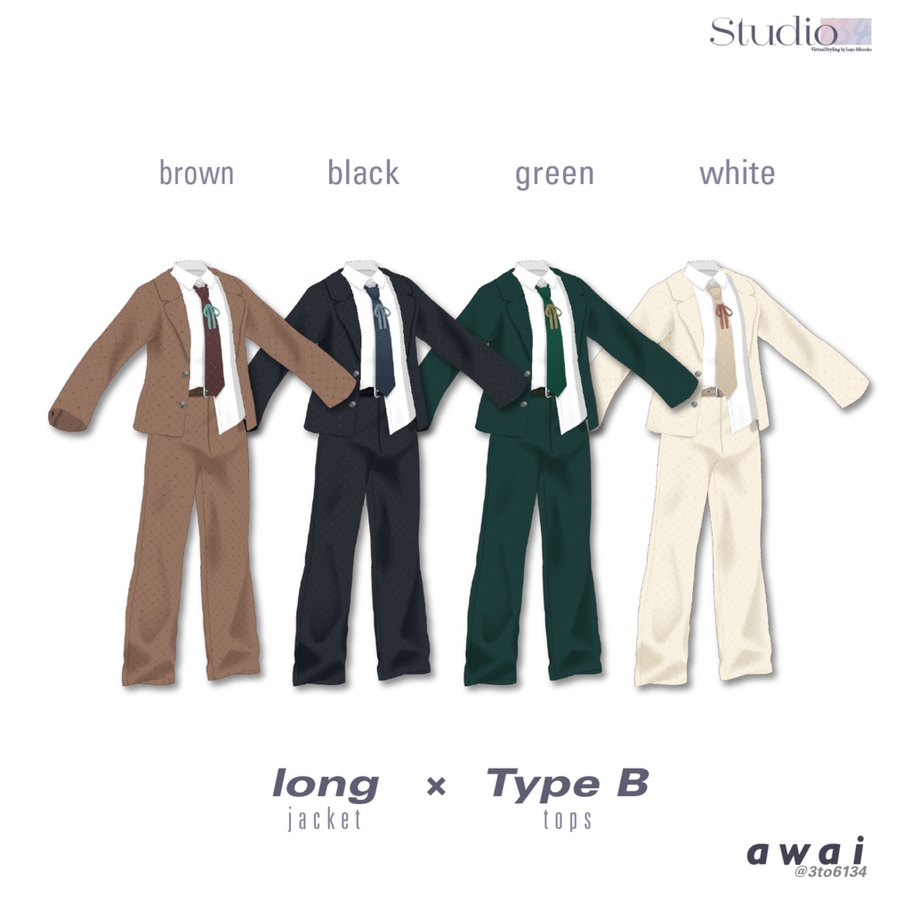 【無料版あり/VRoid衣装テクスチャ】Juvunille Co-ords【#awai_Studio134】