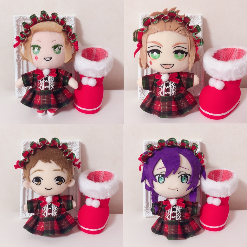 クリスマス🎄 チェックワンピース ヘッドドレス セット