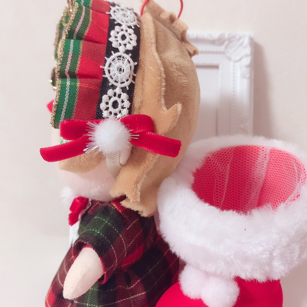 クリスマス🎄 チェックワンピース ヘッドドレス セット