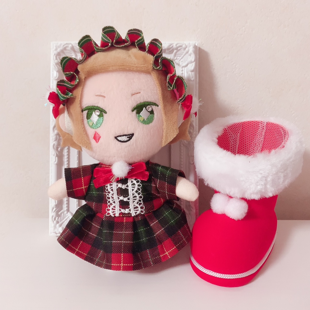 クリスマス チェックワンピース ヘッドドレス セット Adorable Booth