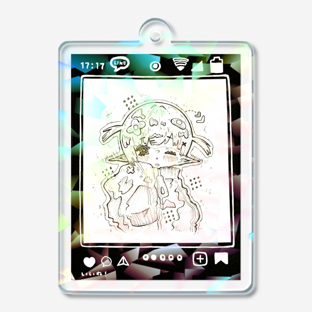 ホログラムキーホルダー(スマホ風)