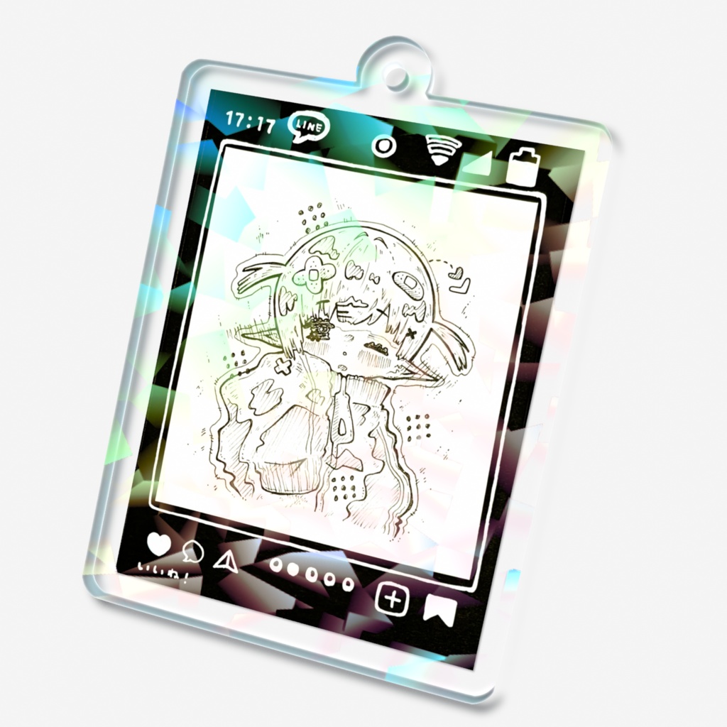 ホログラムキーホルダー(スマホ風)