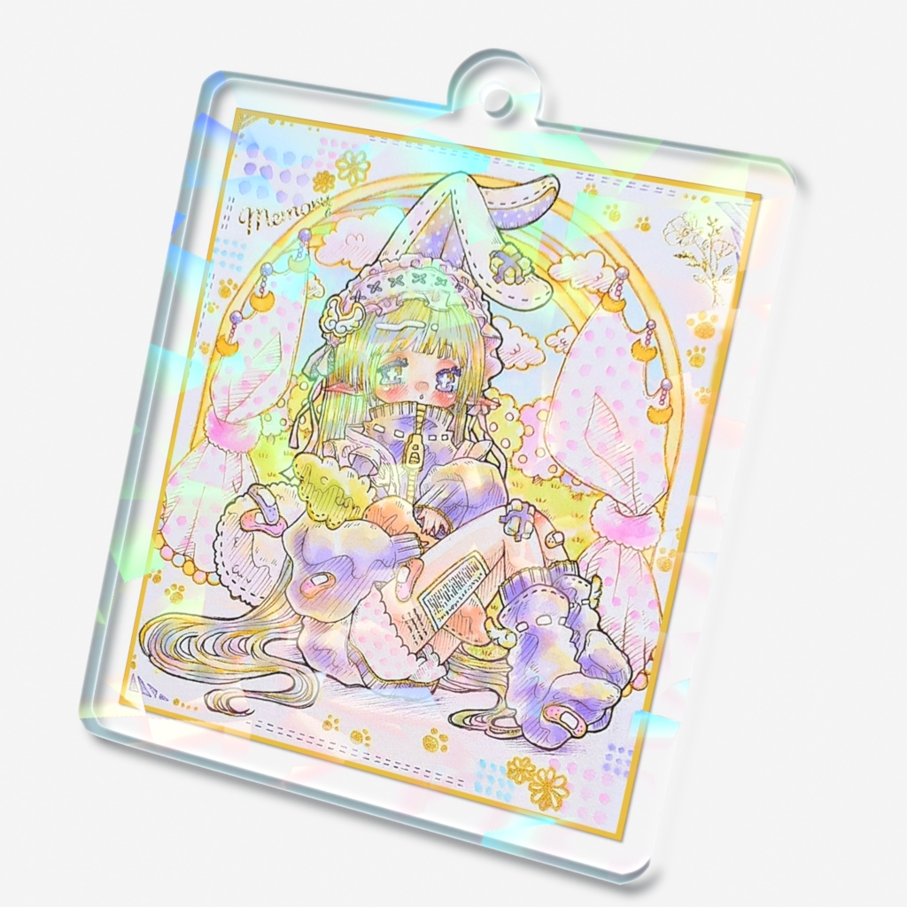 ホログラムキーホルダー(イースター兎)