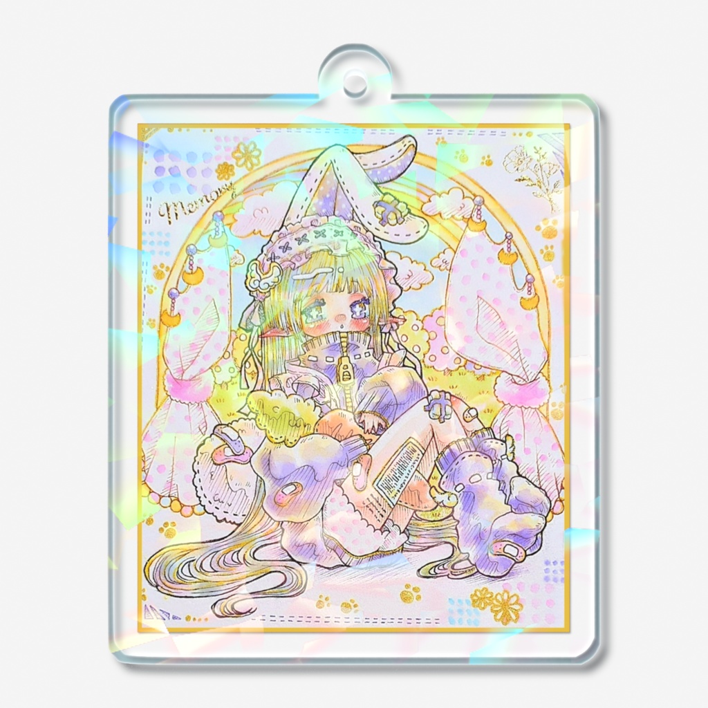 ホログラムキーホルダー(ｲｰｽﾀｰ兎)