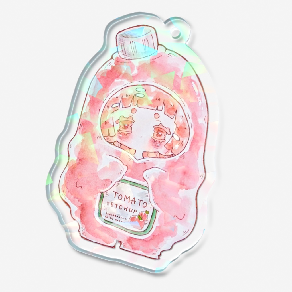 ホログラムキーホルダー(トマトケチャップ娘)