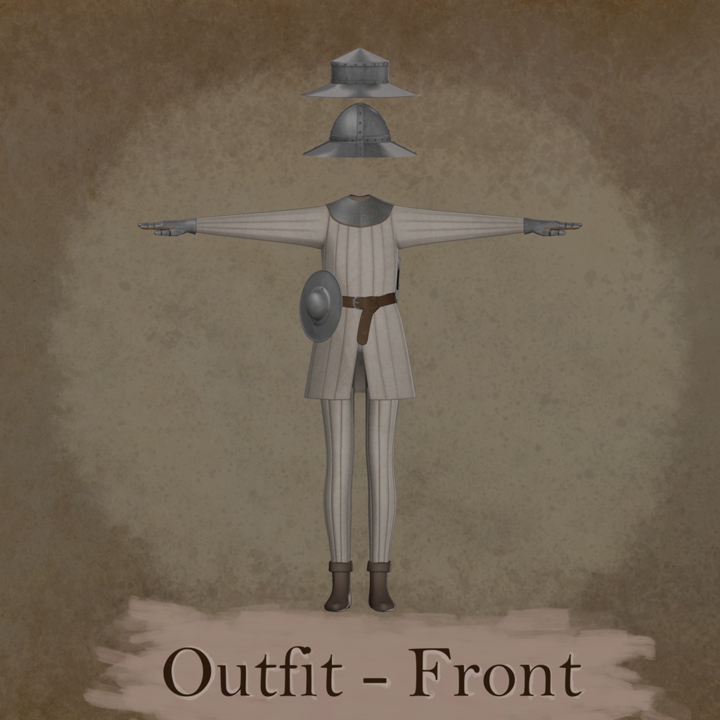 Medieval Town-Militia Outfit for +head