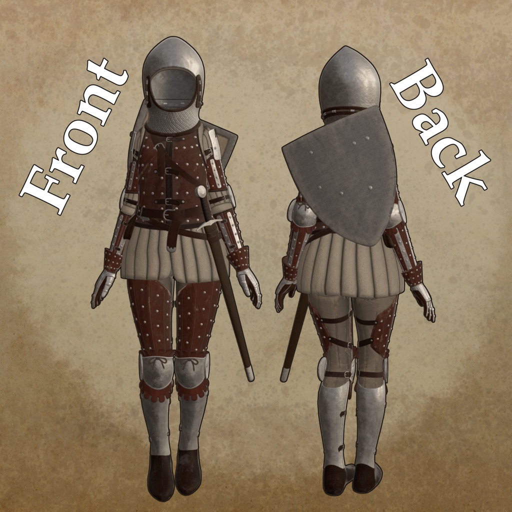 Medieval Mercenary Sergeant Armor Set