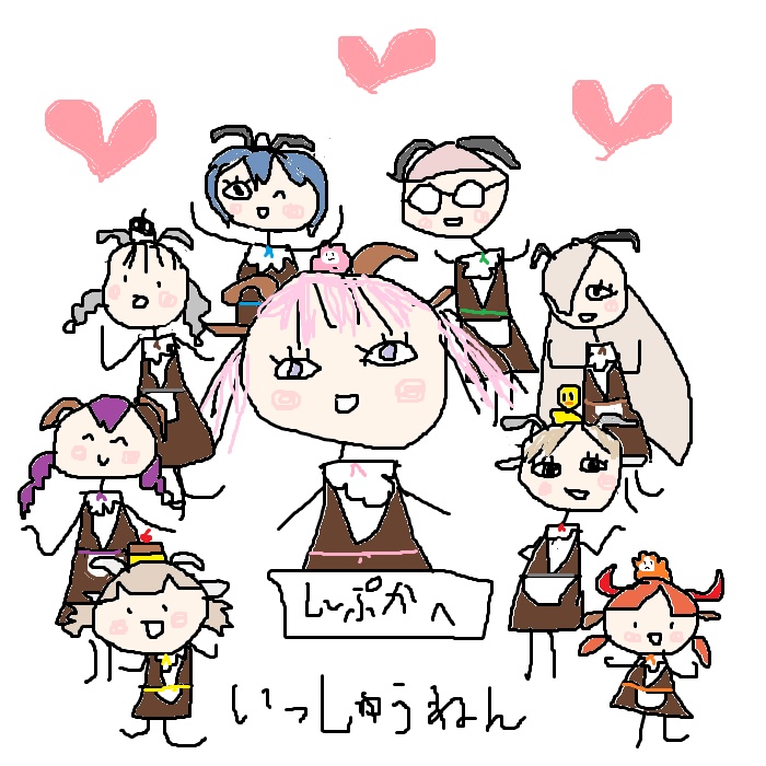 し~ぷかふぇいっちゅうねん缶バッチ(まるもち手書きversion)