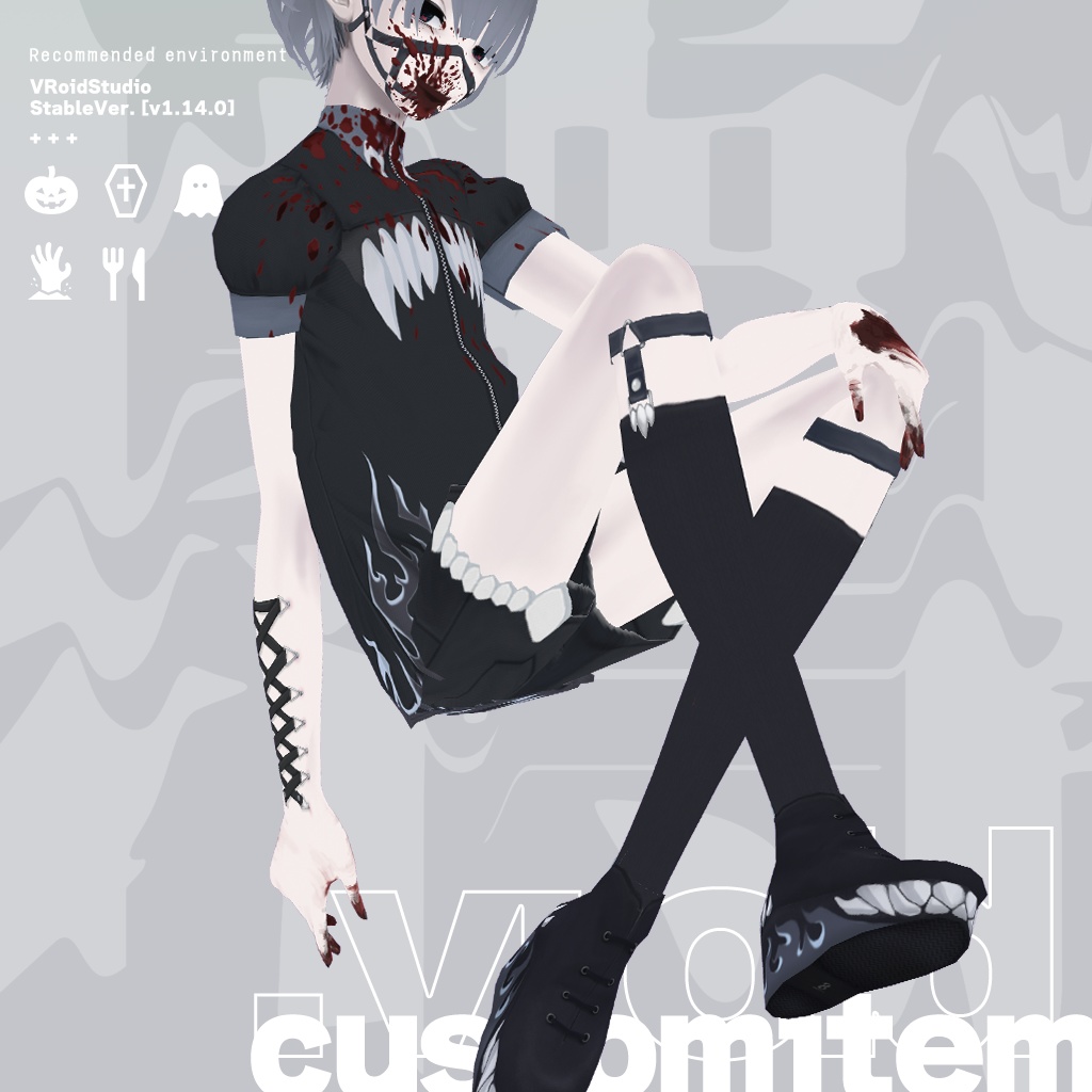 VRoid|Halloween set-up guttural|8item set