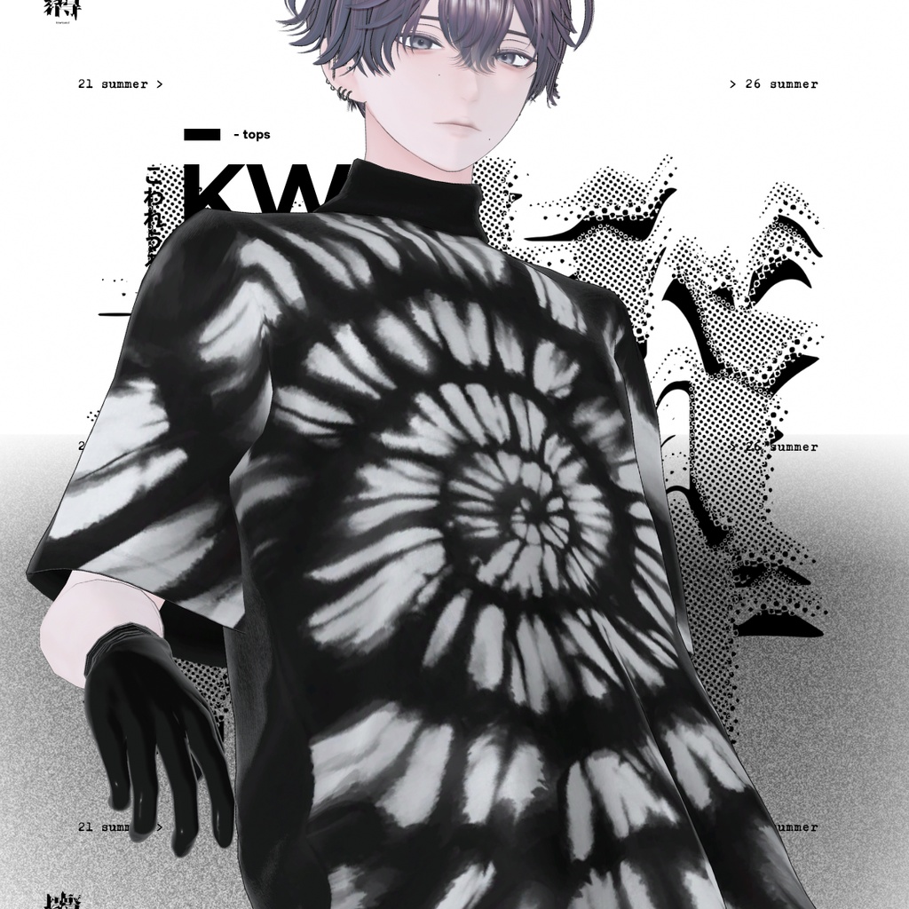 Ribneck_Tiedye-T | VRoid | 紗夜対応