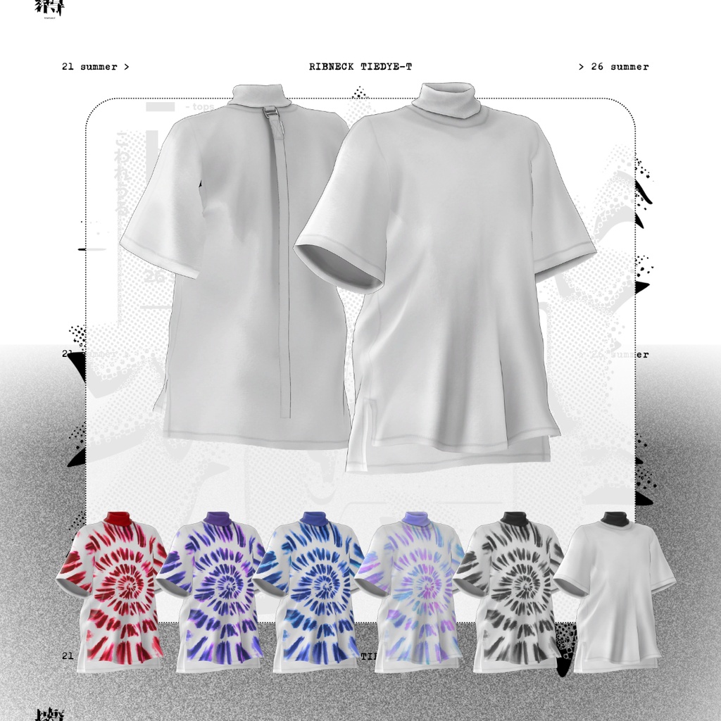 Ribneck_Tiedye-T | VRoid | 紗夜対応