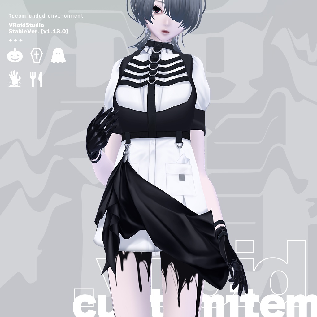 spooky restaurant | 6item | #VRoid #Halloween