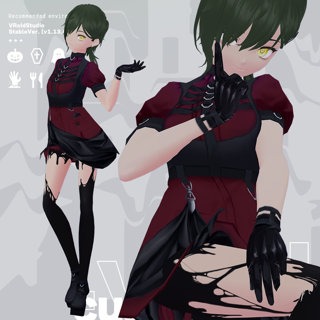 spooky restaurant | 6item | #VRoid #Halloween