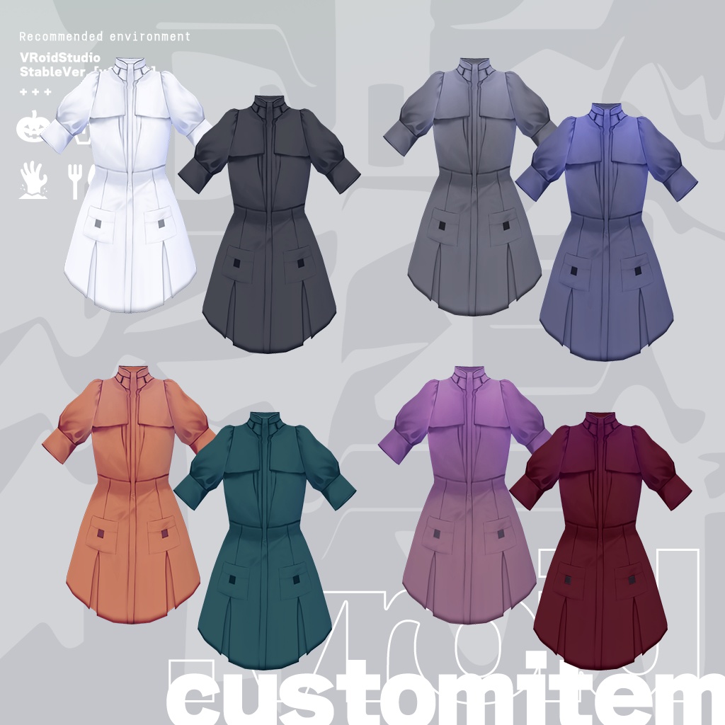 spooky restaurant | 6item | #VRoid #Halloween