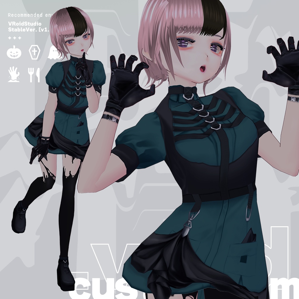 spooky restaurant | 6item | #VRoid #Halloween