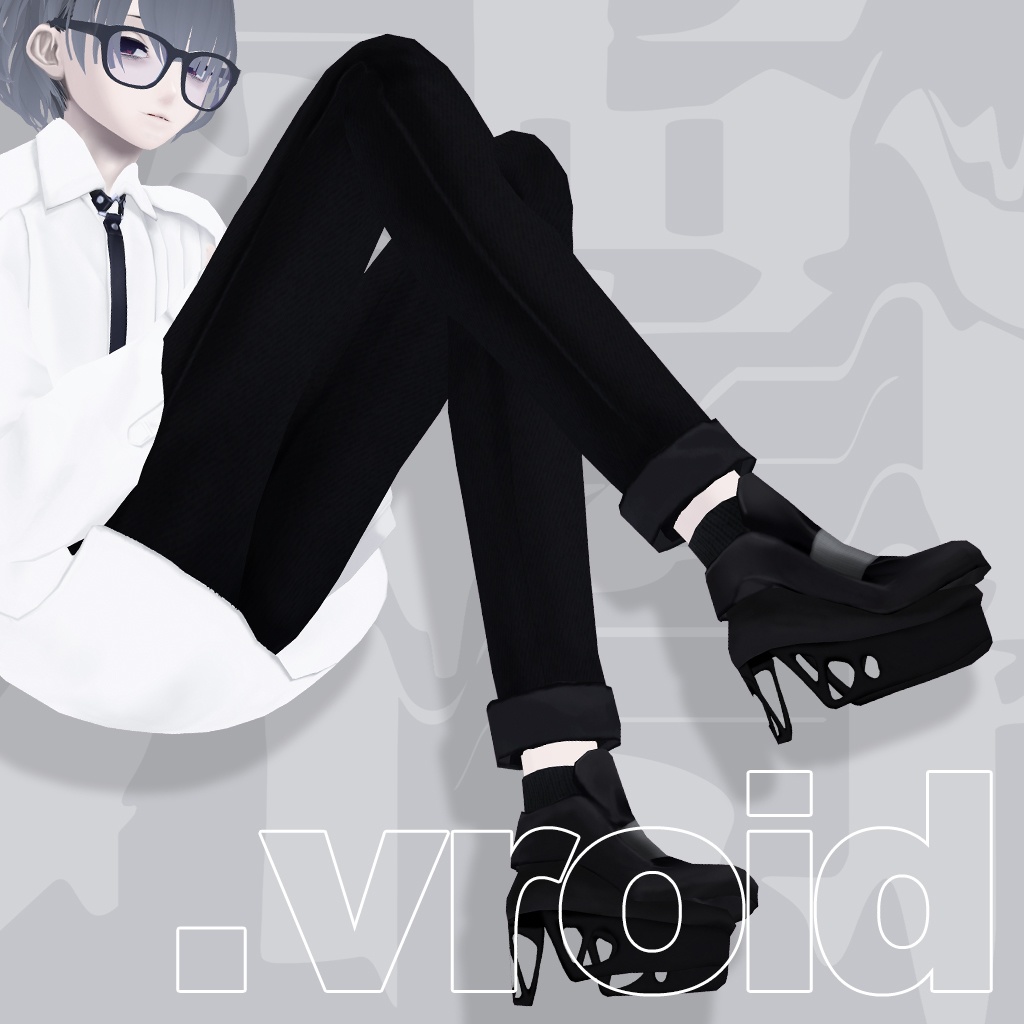 collaboration shoes "空中、虚ろなれ。" | #VRoid