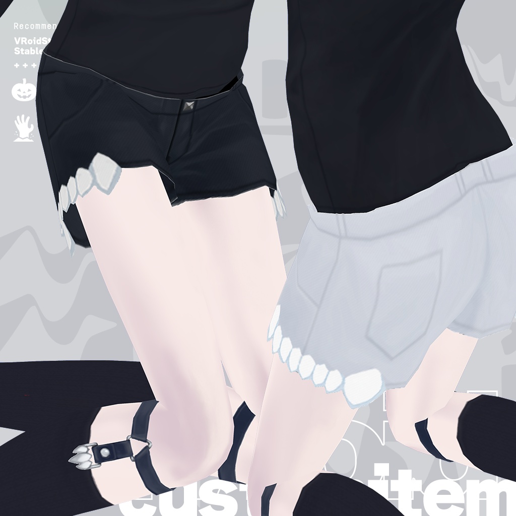 Halloween guttural bottom|ショートパンツ #VRoid