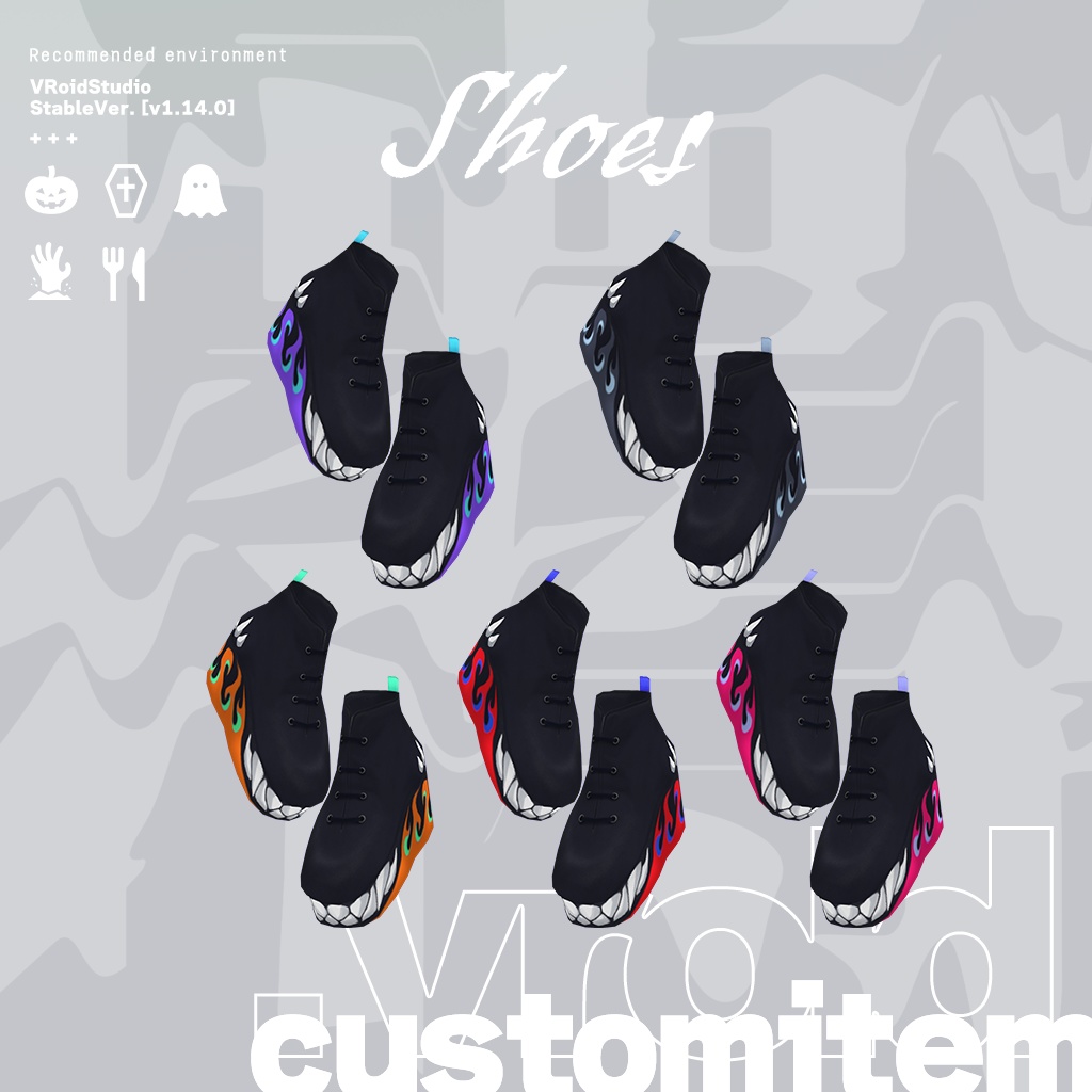 Halloween guttural shoes|靴 #VRoid