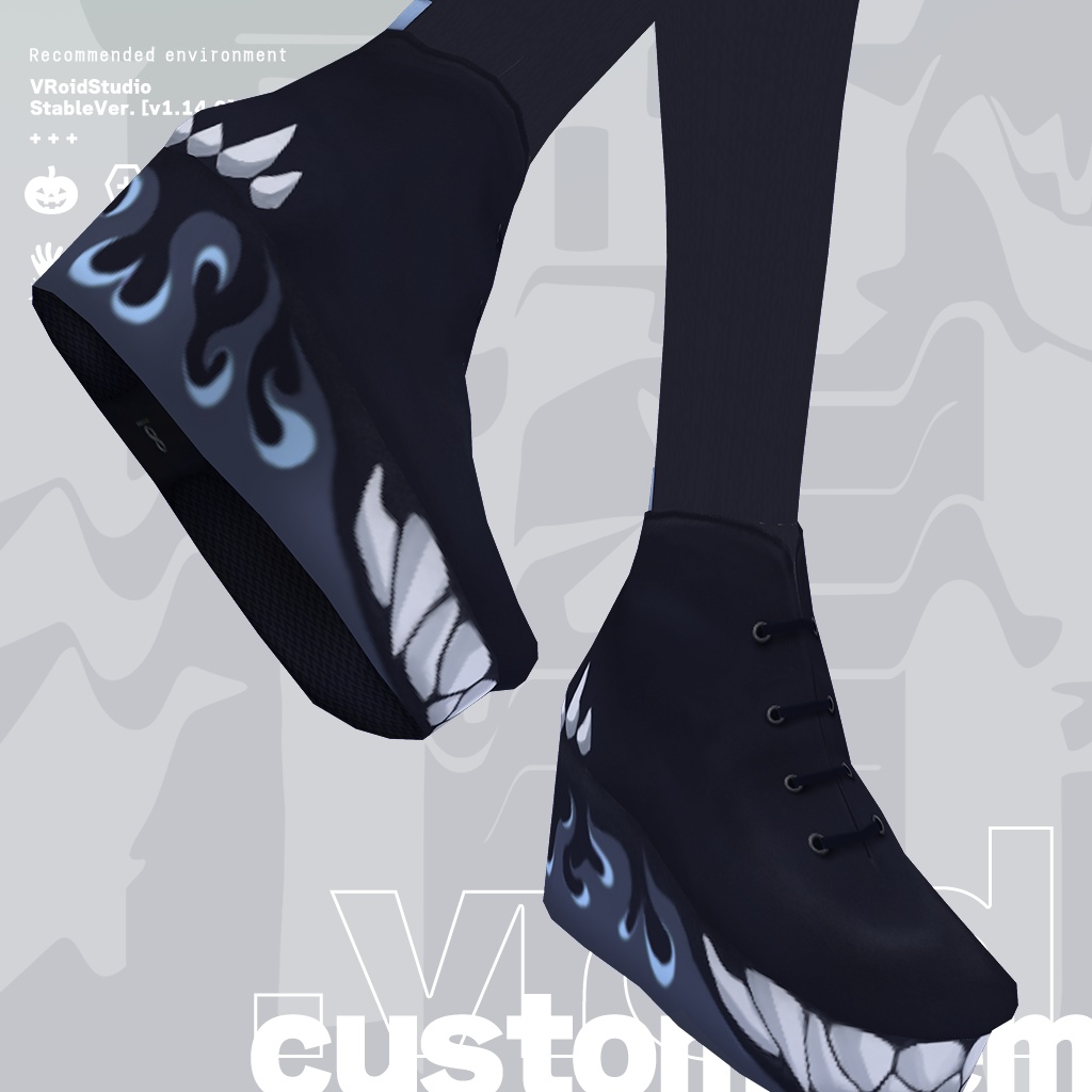 Halloween guttural shoes|靴 #VRoid