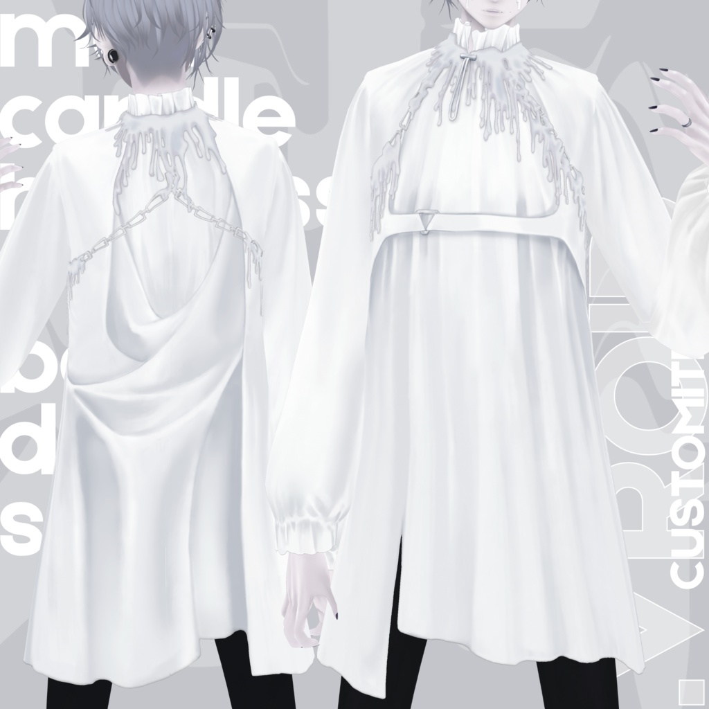 melt candle harness set | #VRoid #Halloween