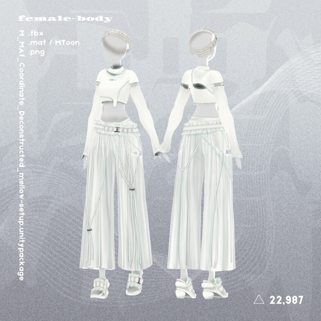 Deconstructed mellow setup | #VRoid #XWear