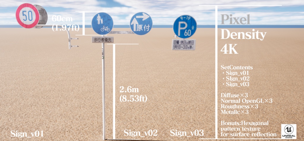 日本の道路標識(路側式/添架式)/Road signs in Japan (roadside / overhead)