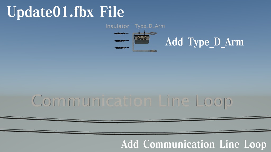 【更新ver2.0】電柱(東京電力管内)3Dモデル/Electric Pole (Tokyo) 3D Model ver.2.0
