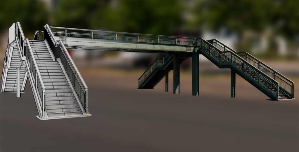 日本の横断歩道橋/Japanese pedestrian bridge