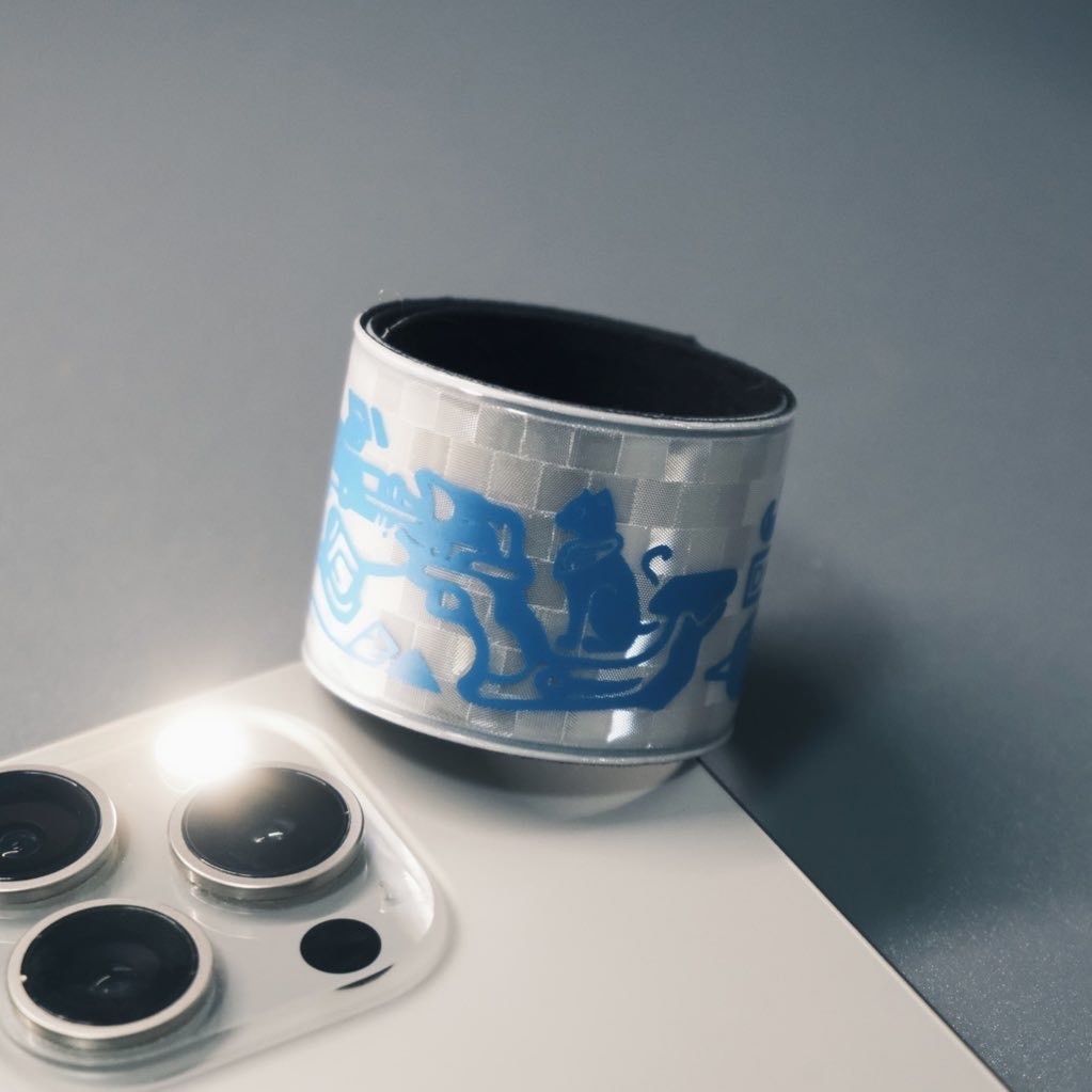 リフレクターバンド(シルバー&ブルー)