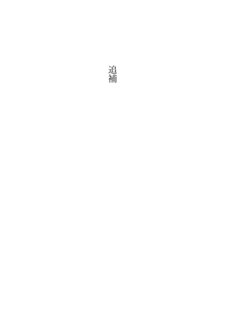 残照　追補冊子【電書・印刷データ】