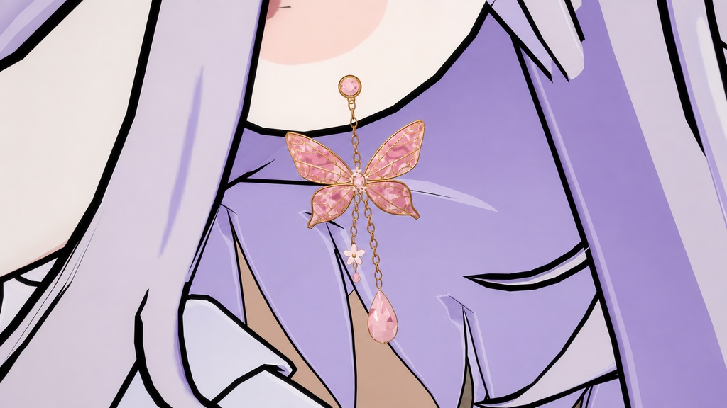 【VRChat】蝶のピアス Butterfly Earrings|全5色・片耳/両耳【Modular Avatar / PhysBone / lilToon】
