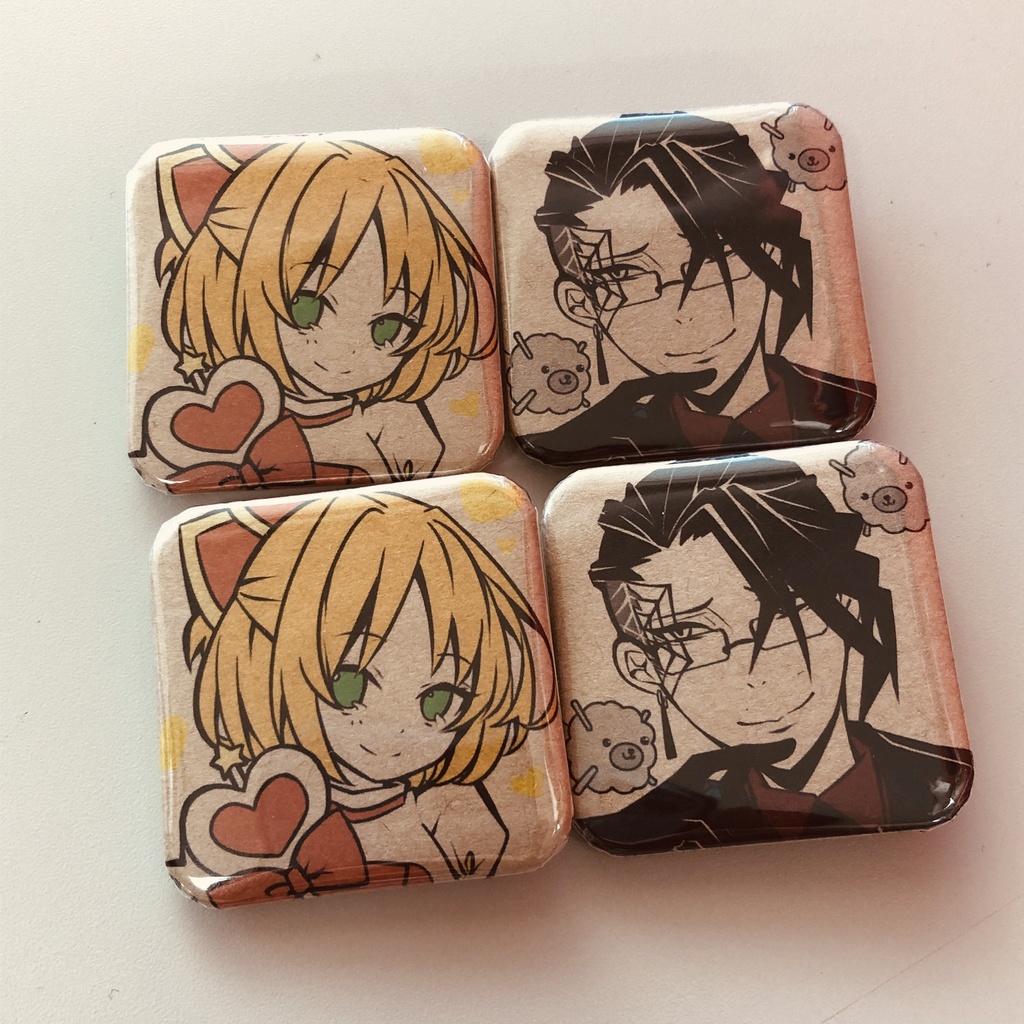 コンパスヒーロースクエア缶バッチ キノコ組の店 Booth