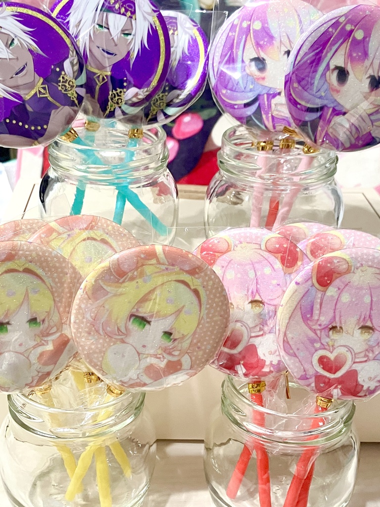 ゆめかわラメ缶バッジ