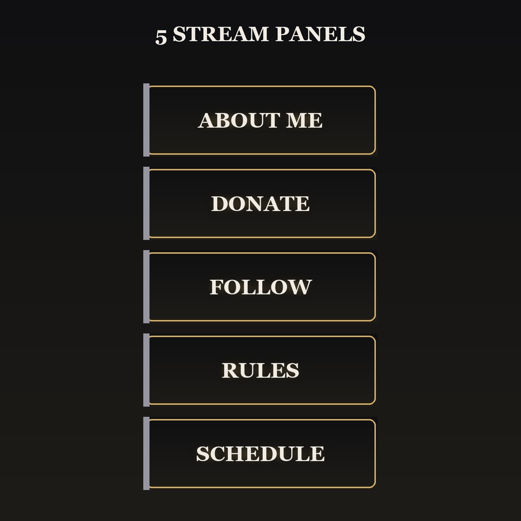 Gold Luxe Animated Twitch Overlay Kit / ゴールドラグジュアリー