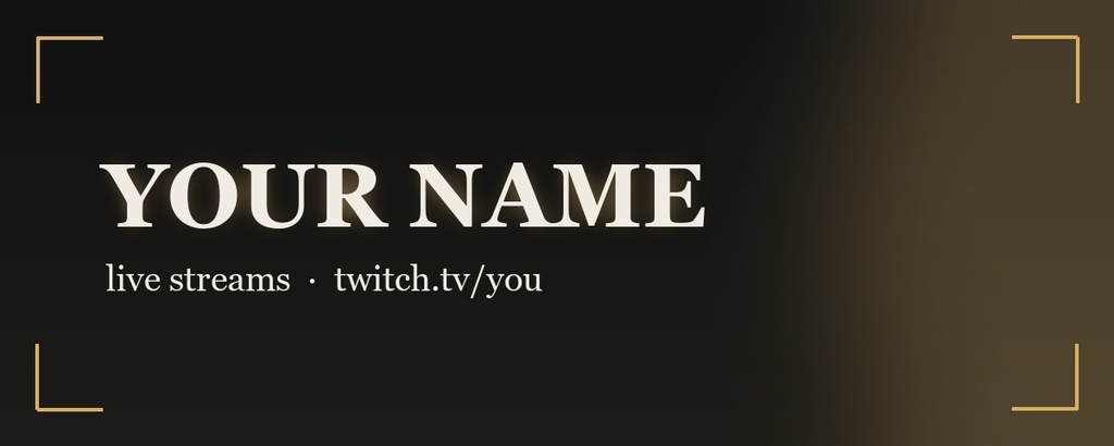 Gold Luxe Animated Twitch Overlay Kit / ゴールドラグジュアリー