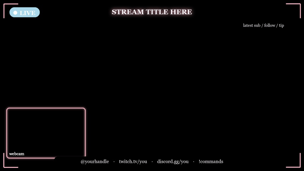 Cozy Pastel Twitch Overlay Kit / コージーパステル