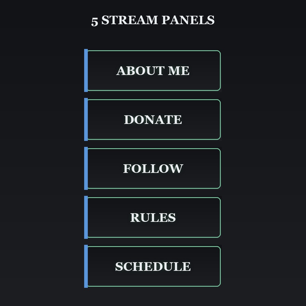 Dark Minimal Twitch Overlay Kit / ダークミニマル