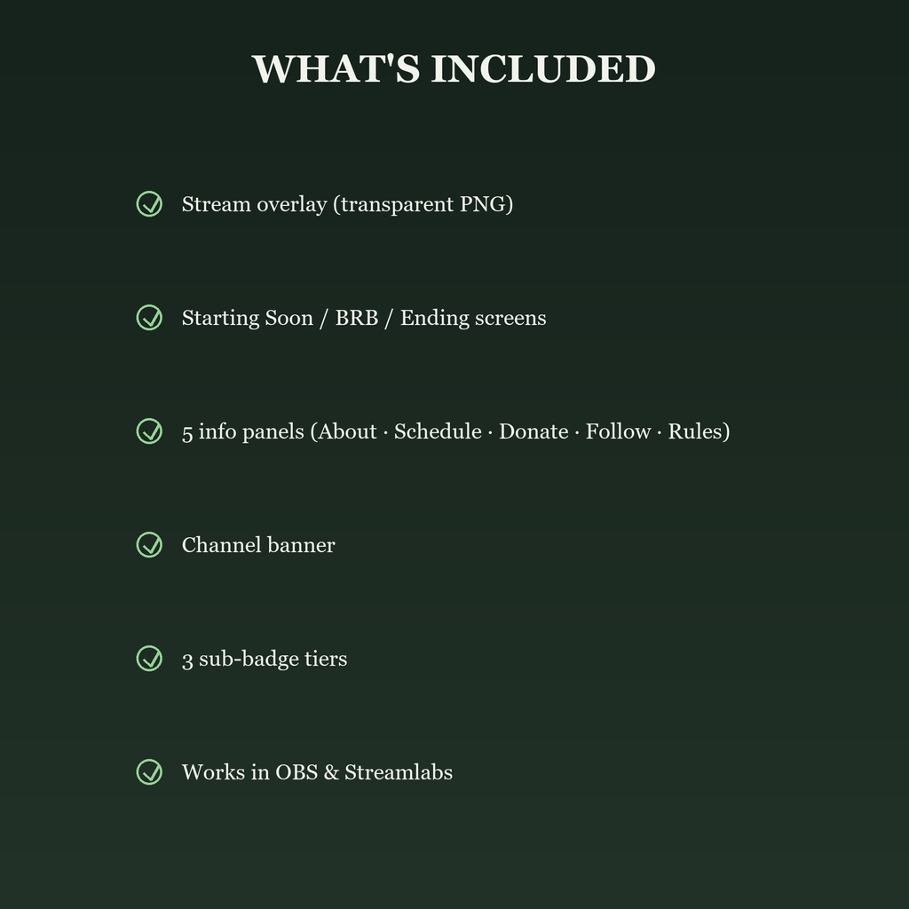 Cozy Forest Twitch Overlay Kit / コージーフォレスト