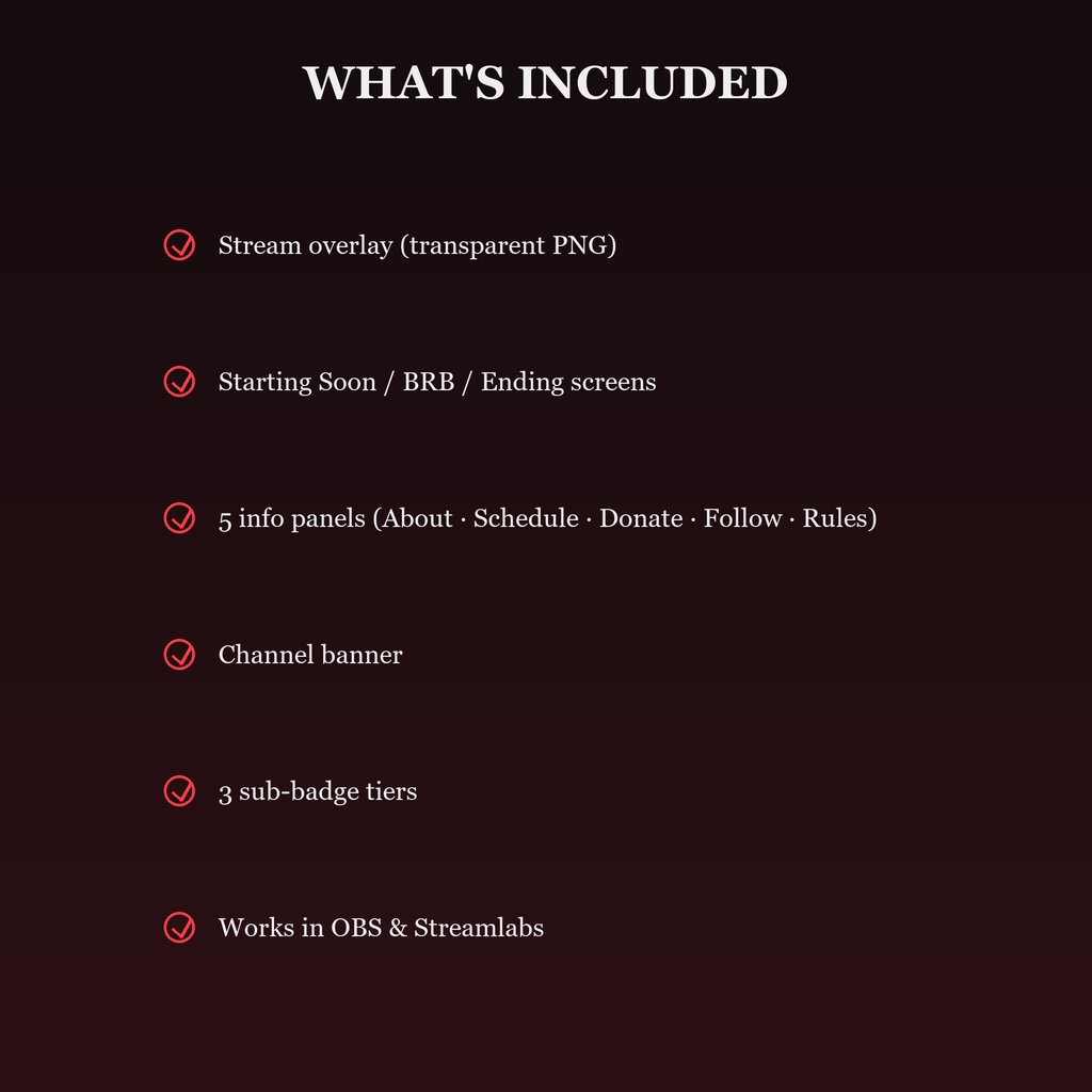 Red Esports Twitch Overlay Kit / レッドeスポーツ