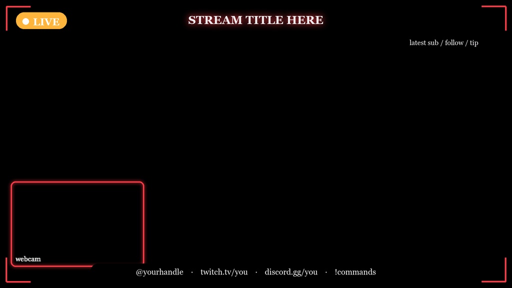 Red Esports Twitch Overlay Kit / レッドeスポーツ