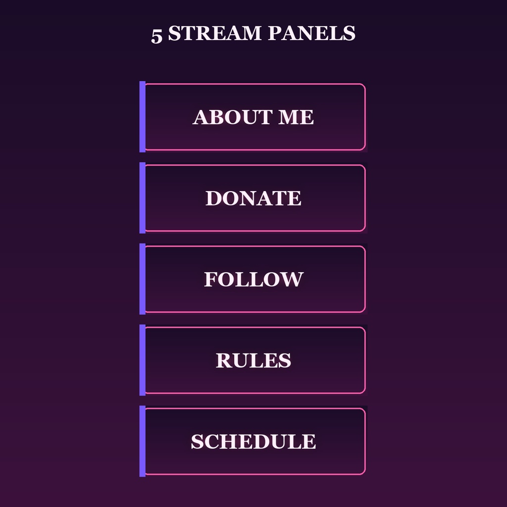 Retro Synthwave Twitch Overlay Kit / レトロシンセウェーブ