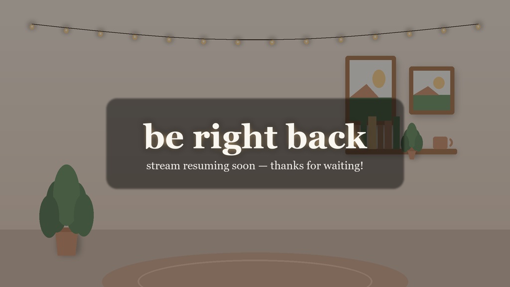 Cozy Cream Room VTuber Stream Background Pack / クリームルーム