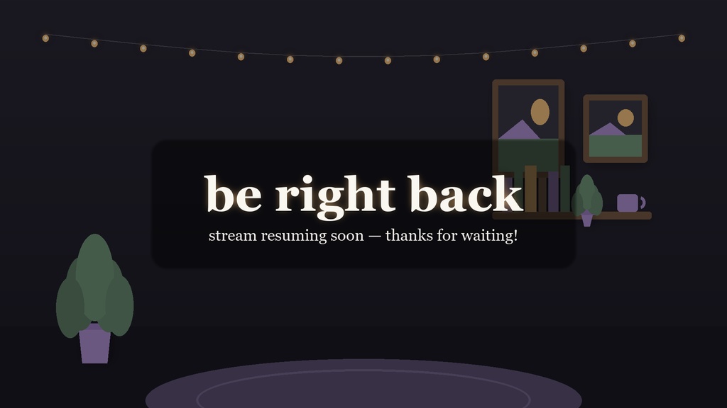 Dark Cozy Night VTuber Stream Background Pack / ダークナイト
