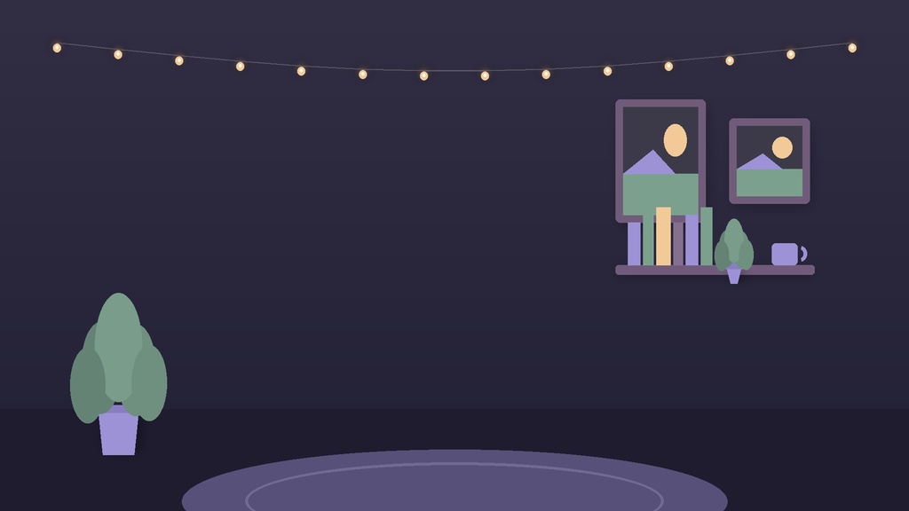 Lofi Night VTuber Stream Background Pack / ローファイナイト