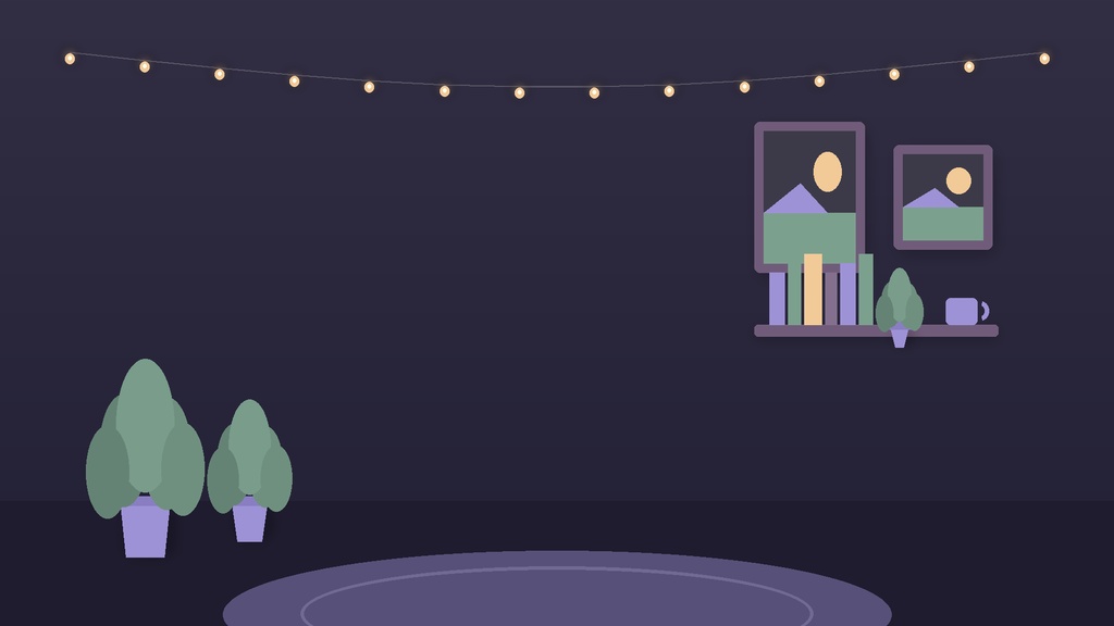 Lofi Night VTuber Stream Background Pack / ローファイナイト