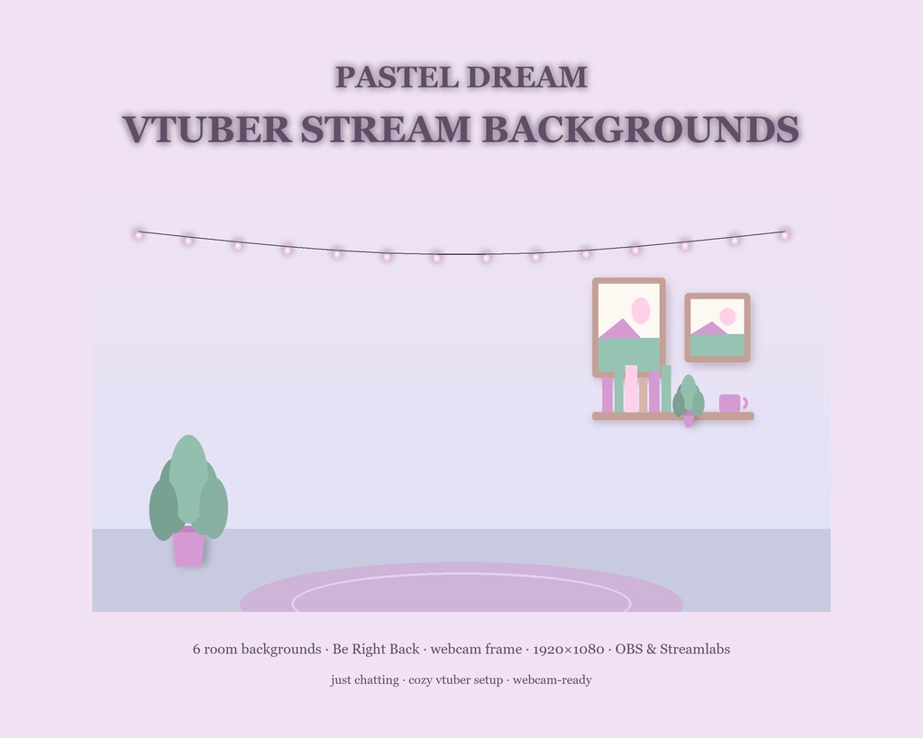 Pastel Dream VTuber Stream Background Pack / パステルドリーム
