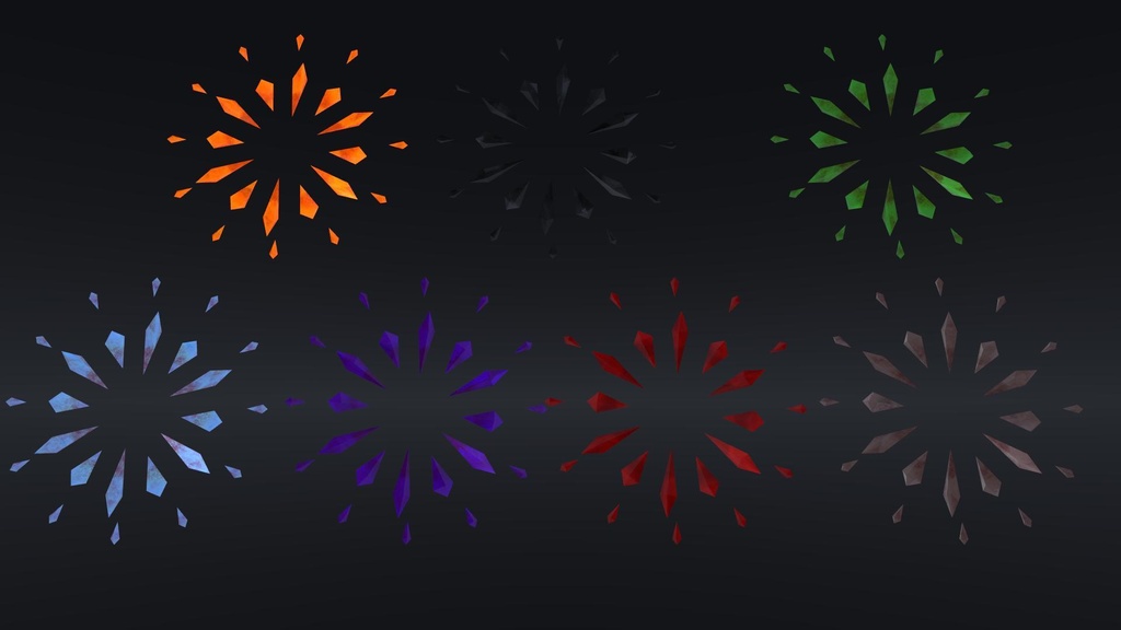 【VRChat向け】◇CrystalHalo◇ アニメーション付き・7色入り