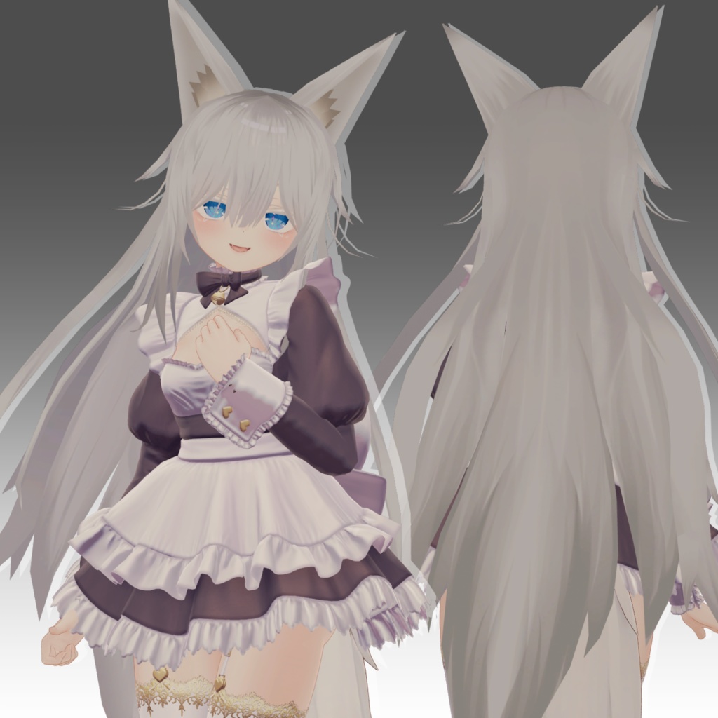 おきつねロング OkitsuneLongHair【VRC向け】