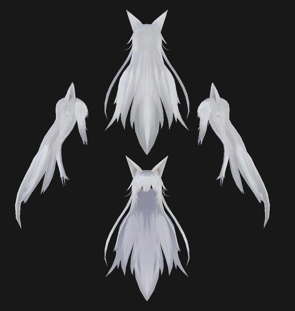 おきつねロング OkitsuneLongHair【VRC向け】